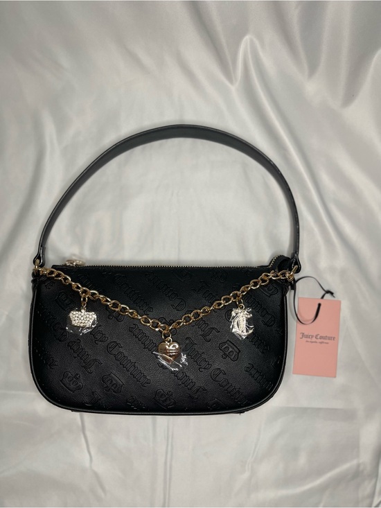 Juicy Couture Handbags - Juicy Couture Shoulder Bag with Gold Charm Chain